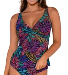 Panama Palms Forever Plunge Tankini Swim Top