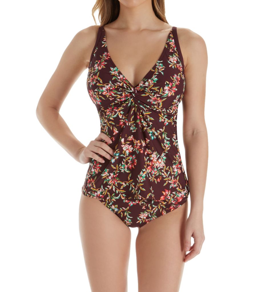 Rosewood Vines Forever Underwire Tankini Swim Top-cs4