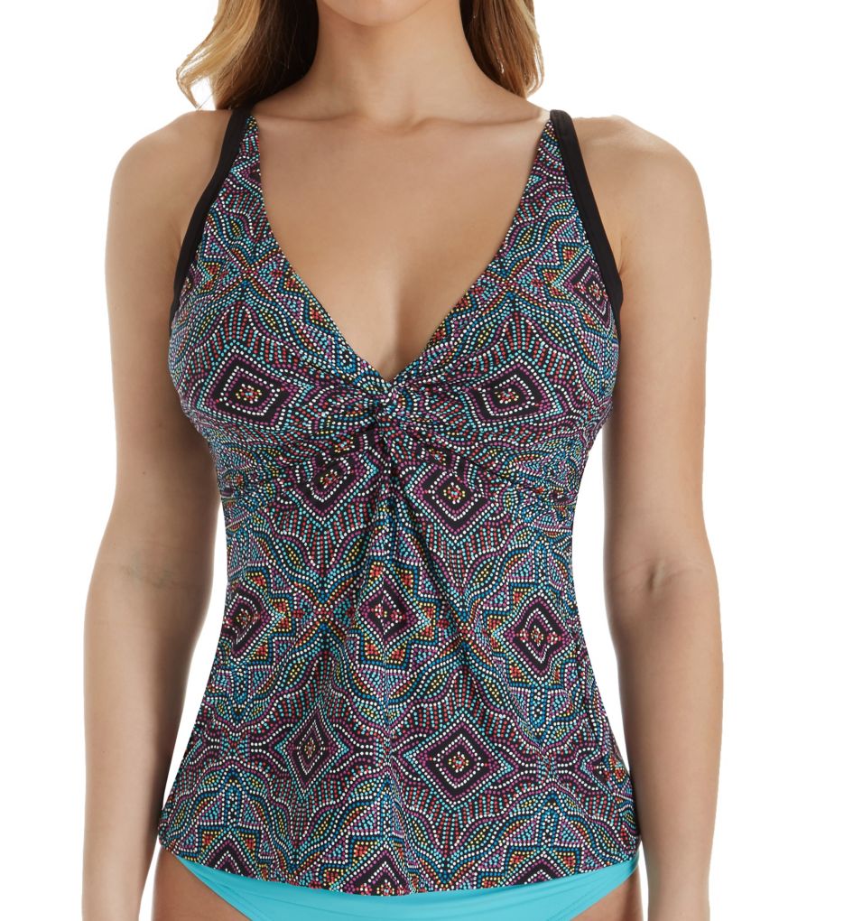 Zanzibar Forever Underwire Tankini Swim Top-fs