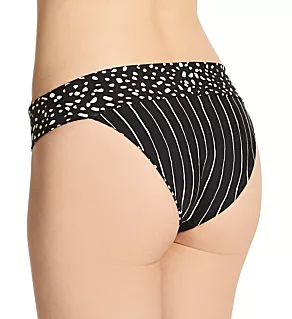 Black Sand Bliss Banded Reversible Swim Bottom Black Sands S