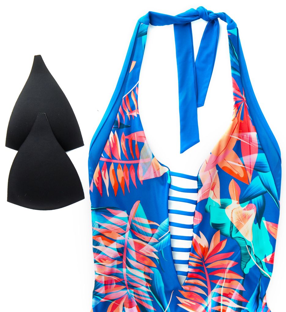Tropical Punch Solana Plunge One Piece Swimsuit-cs1