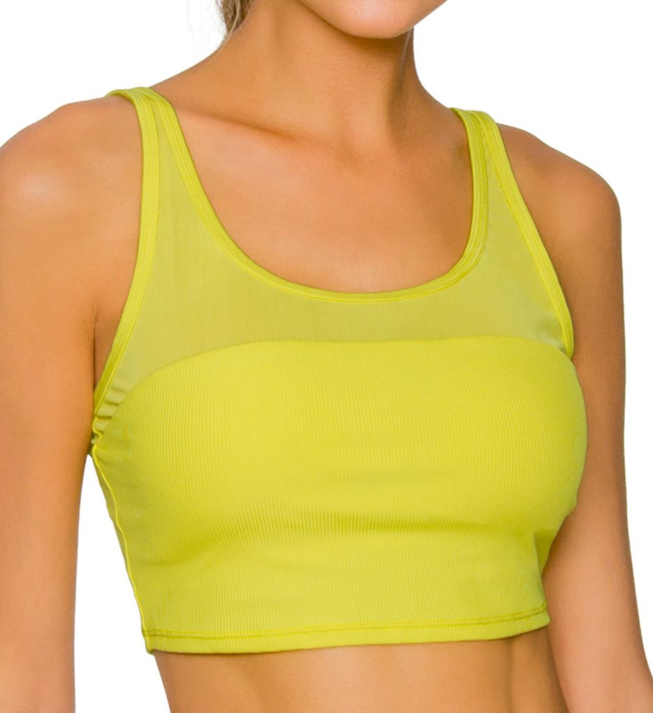 Lemon Drop Capri Cropped Tank Bikini Swim Top