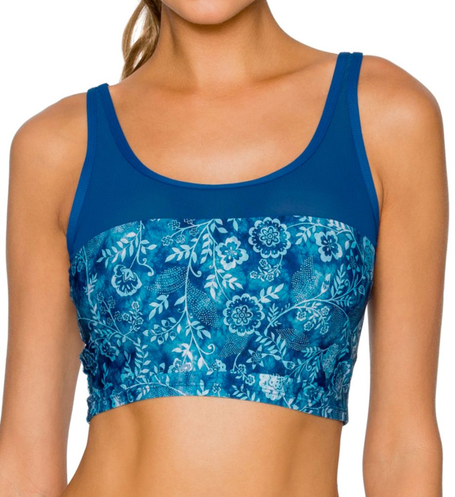 Ocean Mist Capri Cropped Tank Bikini Swim Top-gs