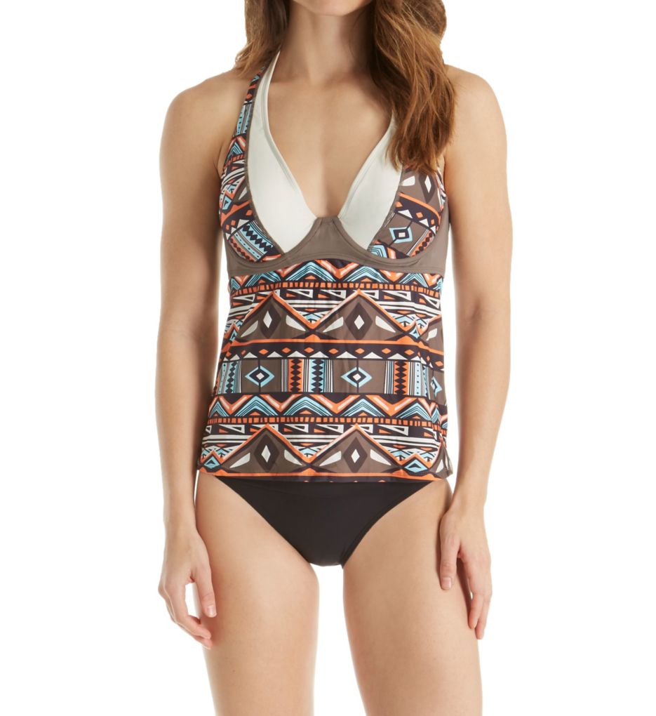 Arrowhead Siren Underwire Halter Tankini Swim Top-cs3