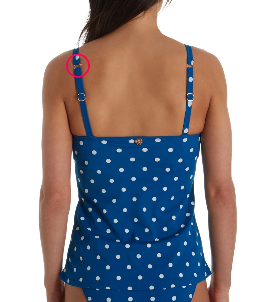 Delilah Dot Crossroads Underwire Tankini Swim Top