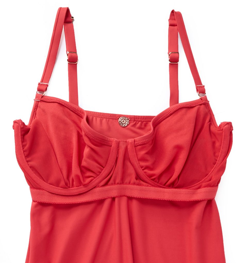 Red Rose Crossroads Underwire Tankini Swim Top-cs3