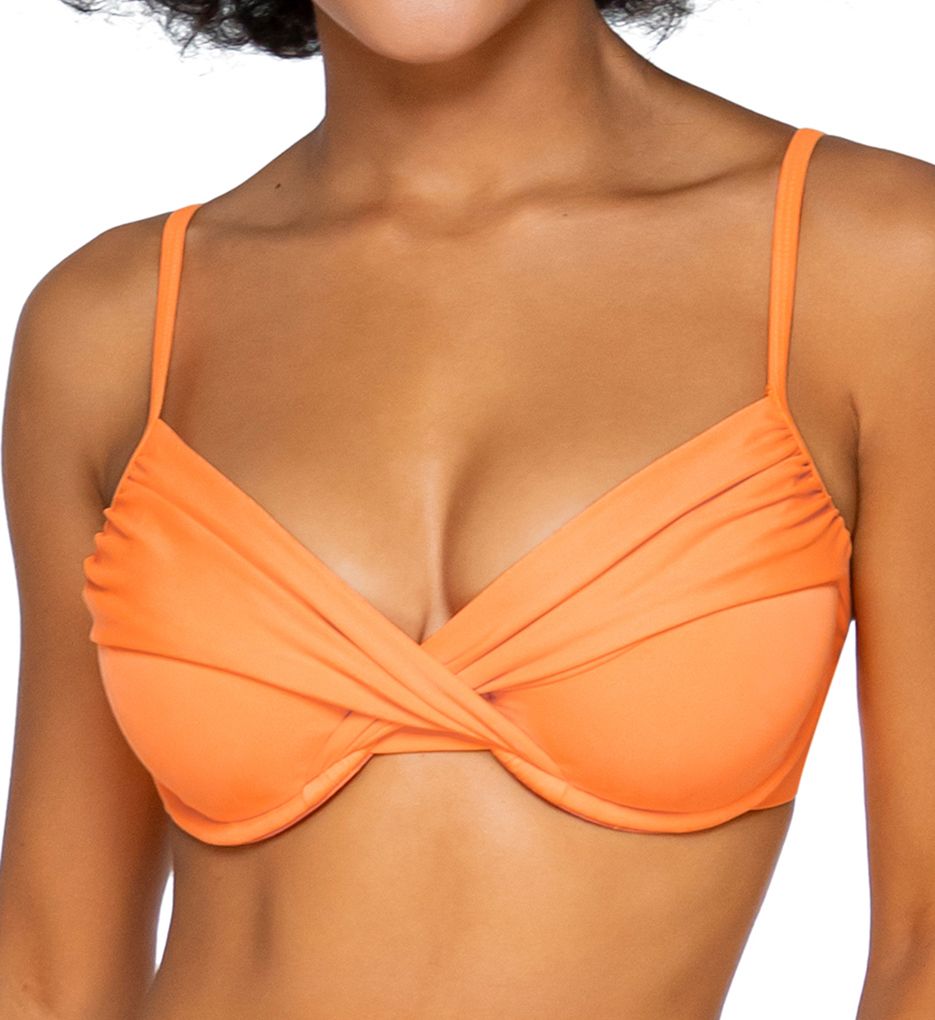 Maui Melon Solid Crossroads Bikini Swim Top