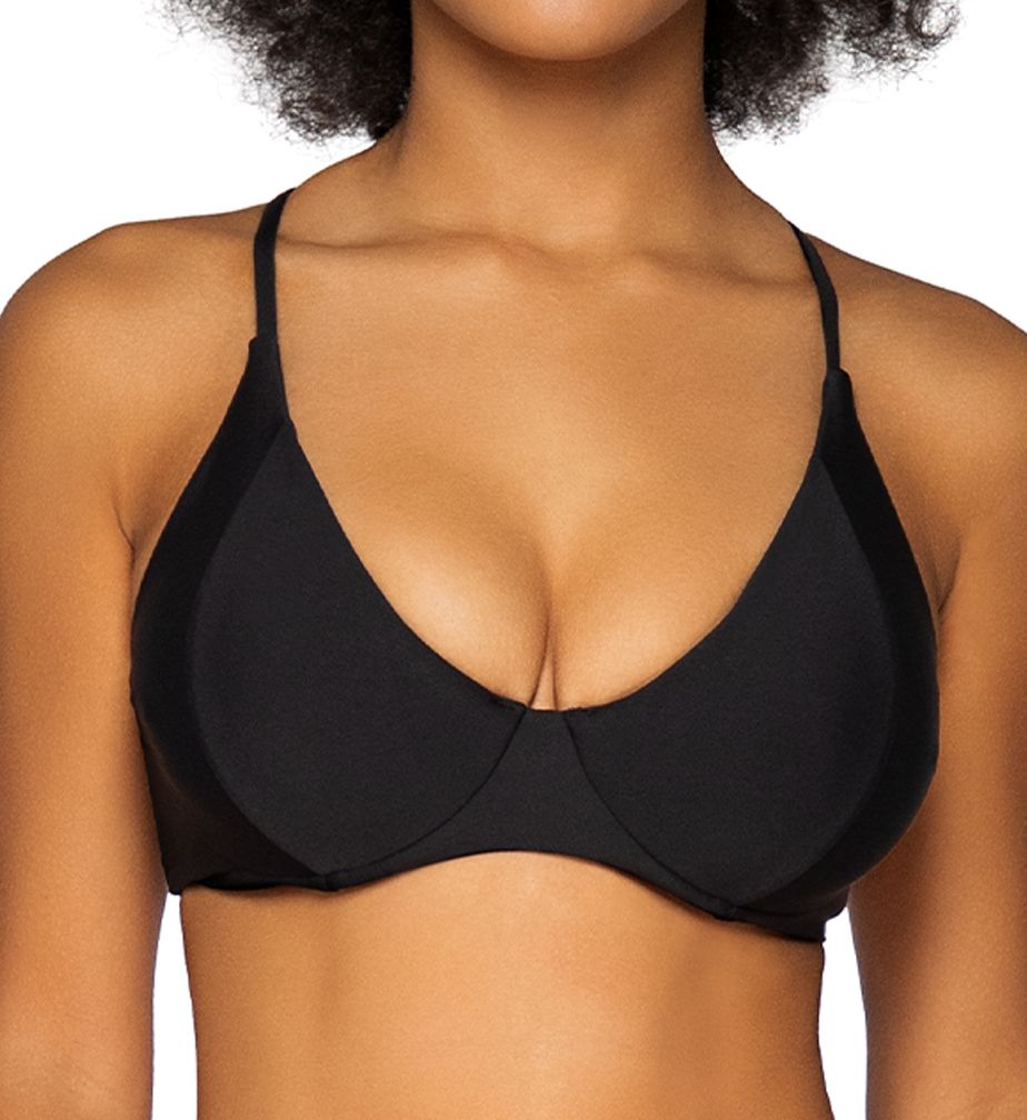 Black Maya Underwire Swim Top-gs