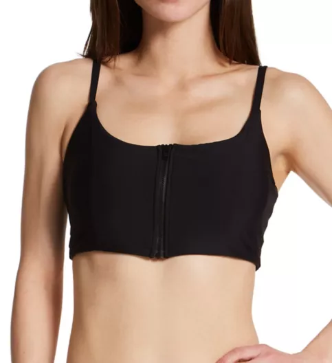 Swim Systems Black Sivan Crop Swim Top T530B