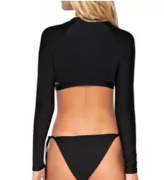 Black Rebel Crop Swim Top