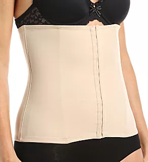 Midriff Shaping Hook and Eye Waist Cincher Nude S