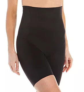 Shape Away Hi-Waist Thigh Slimmer with Back Magic Black S
