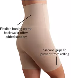 Shape Away Hi-Waist Thigh Slimmer with Back Magic