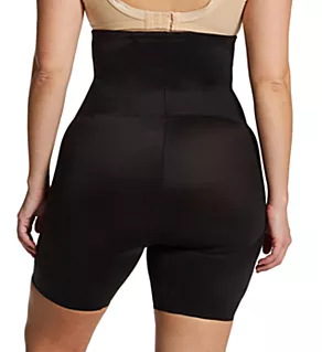 Plus Size Hi-Waist Thigh Slimmer With Back Magic Black XL