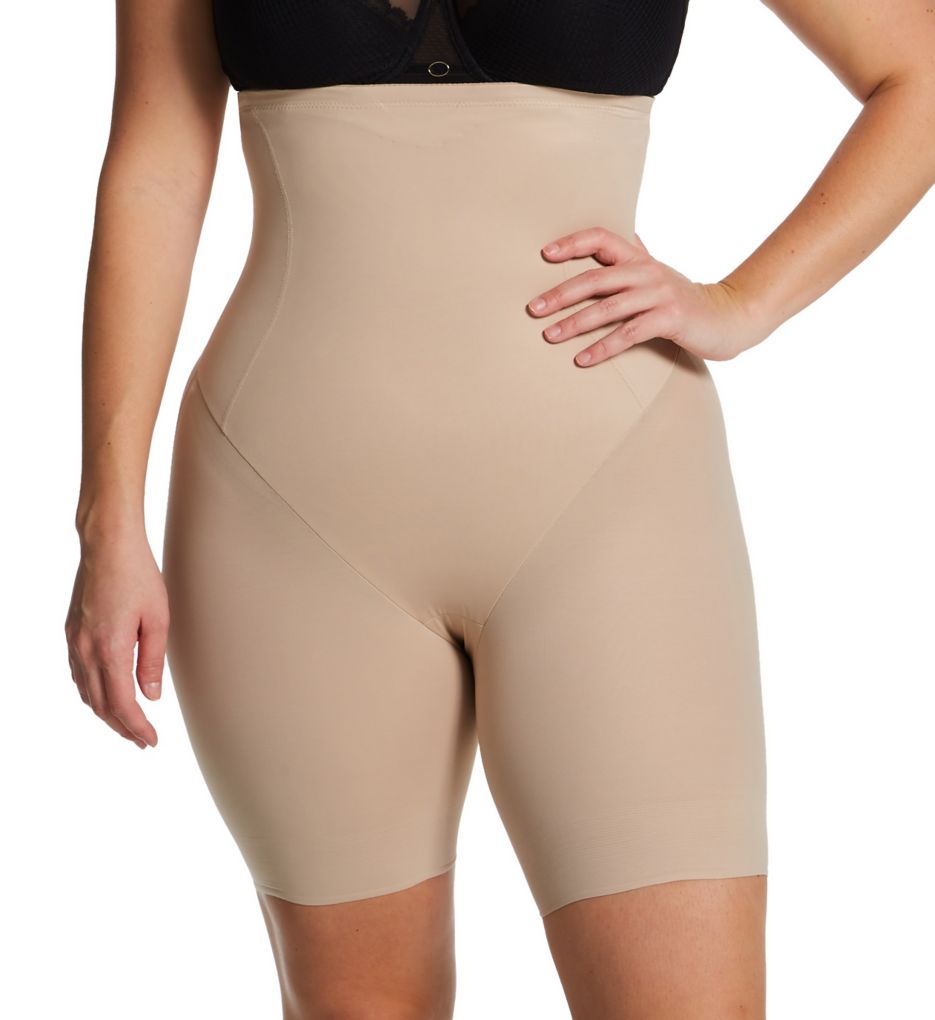 Plus Size Hi-Waist Thigh Slimmer With Back Magic-gs