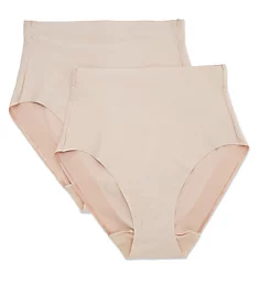 Girl Power Light Shaping Brief Panty - 2 Pack Warm Beige L