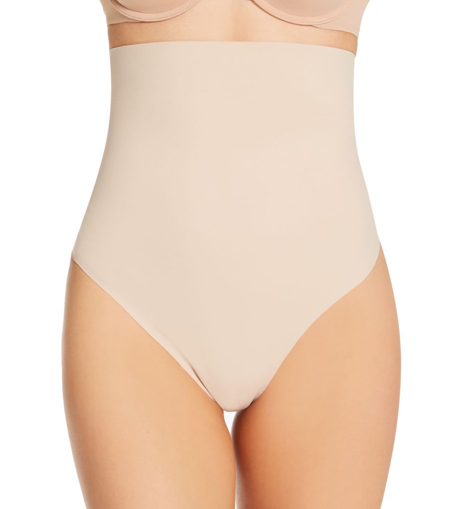 TC Fine Intimates (2489827) -- TC Fine Intimates 4734 Sleek Essentials Hi Waist Thong (Warm Beige XL)