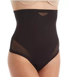 Sheer Shaping & Comfort Hi-Waist Thong Black S