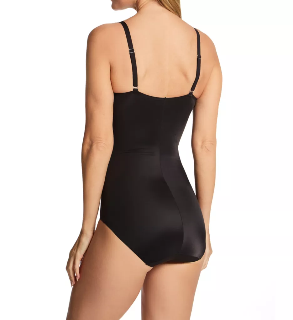 Women's TC Fine Intimates 4090 Shape Away Strapless Bodybriefer with Back  Magic (Black 34D) 