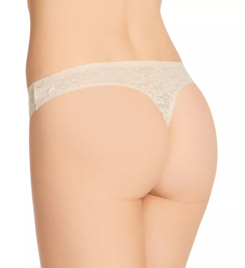 All Over Lace Thong Warm Beige S