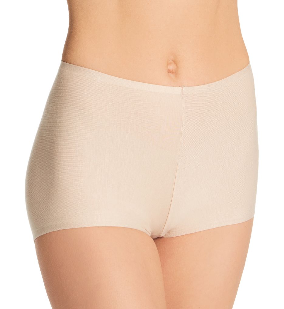 TC Fine Intimates Women's Cotton Modal Boyshort Panty in Warm Beige | Size Medium | HerRoom.com