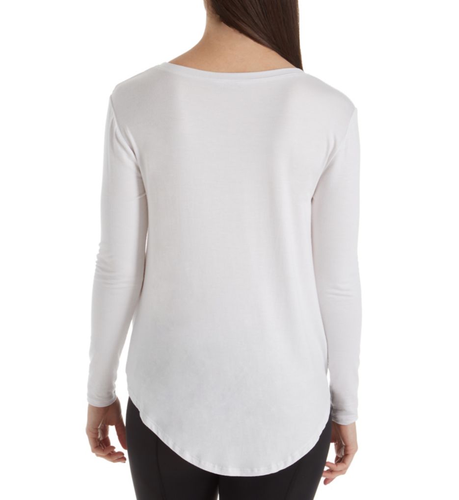 Twist Front Long Sleeve High-Low Top