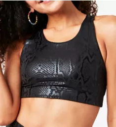 Foil Medium Impact Printed Sports Bra