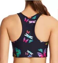 Duo Knit Neon Butterflies Medium Impact Sports Bra Neon Butterflies S