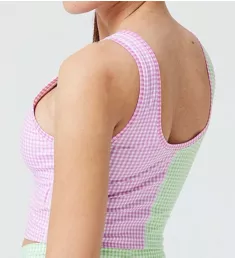 Retro Gingham TLC Crop Bralette w/ Shelf Bra