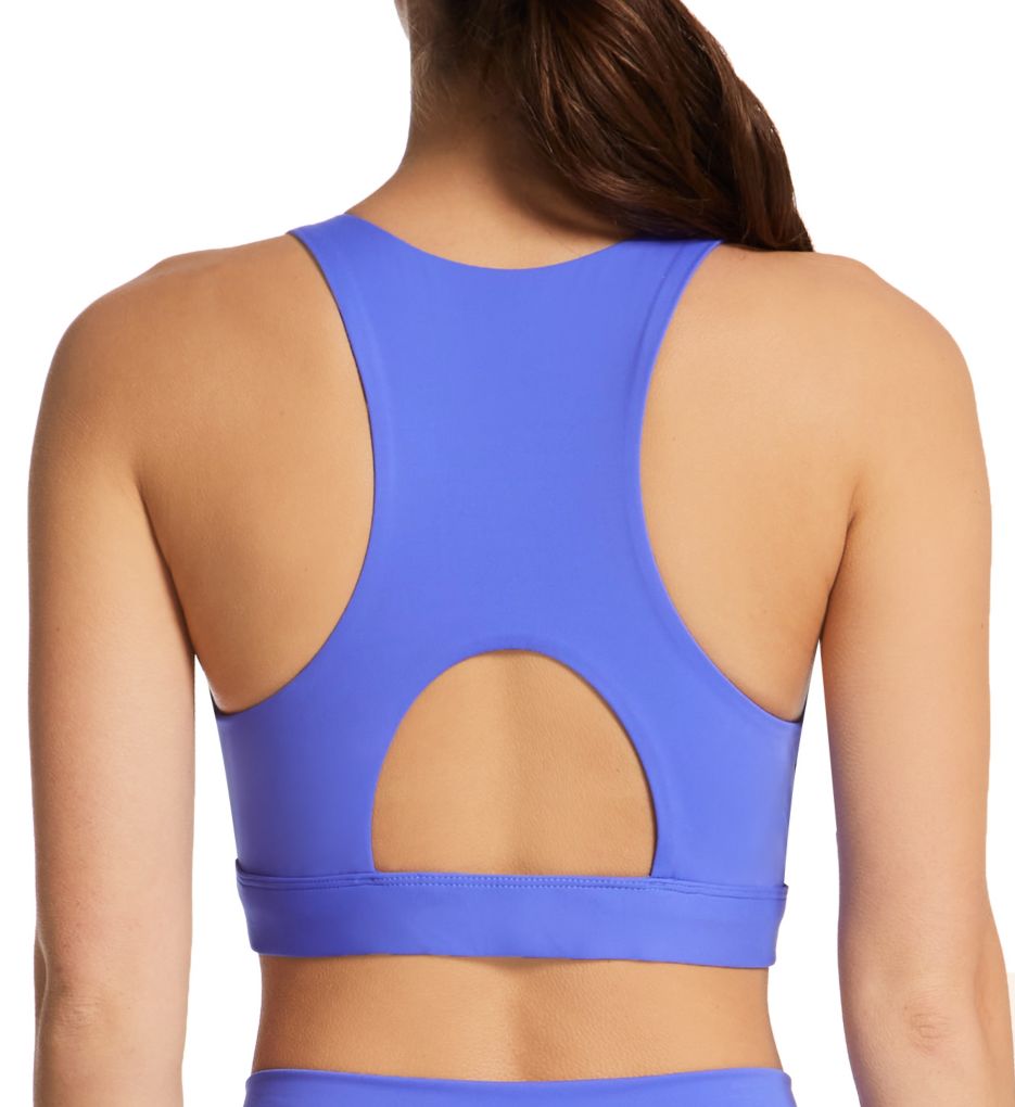 Action Racerback Medium Impact Seamless Sports Bra Cornflower L by Terez