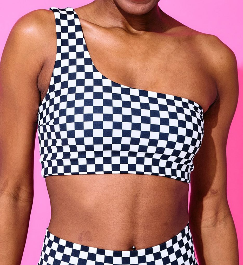 TLC One Strap Bra in Racing Check –