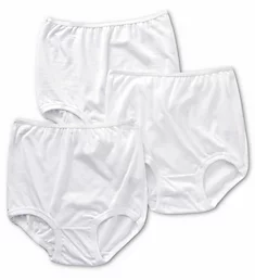 Soft Legs Full Cut Cotton Brief - 3 Pack White Pack 5