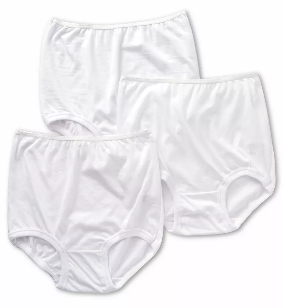 Soft Legs Full Cut Cotton Brief - 3 Pack White Pack 5