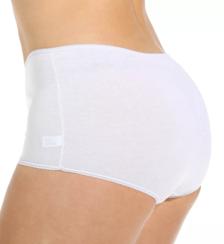 Cotton Full Cut Brief Panties - 4 Pack White 5