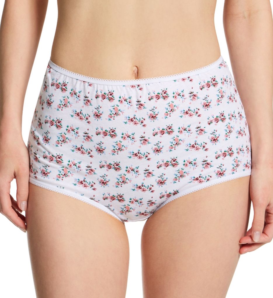 ROTAKUMA Underpants Comfortable Cotton Panties Girls Briefs Floral Print  Panty Lingerie Female Underwear Ladies Knickers (Color : Black, Size :  Large) : : Fashion