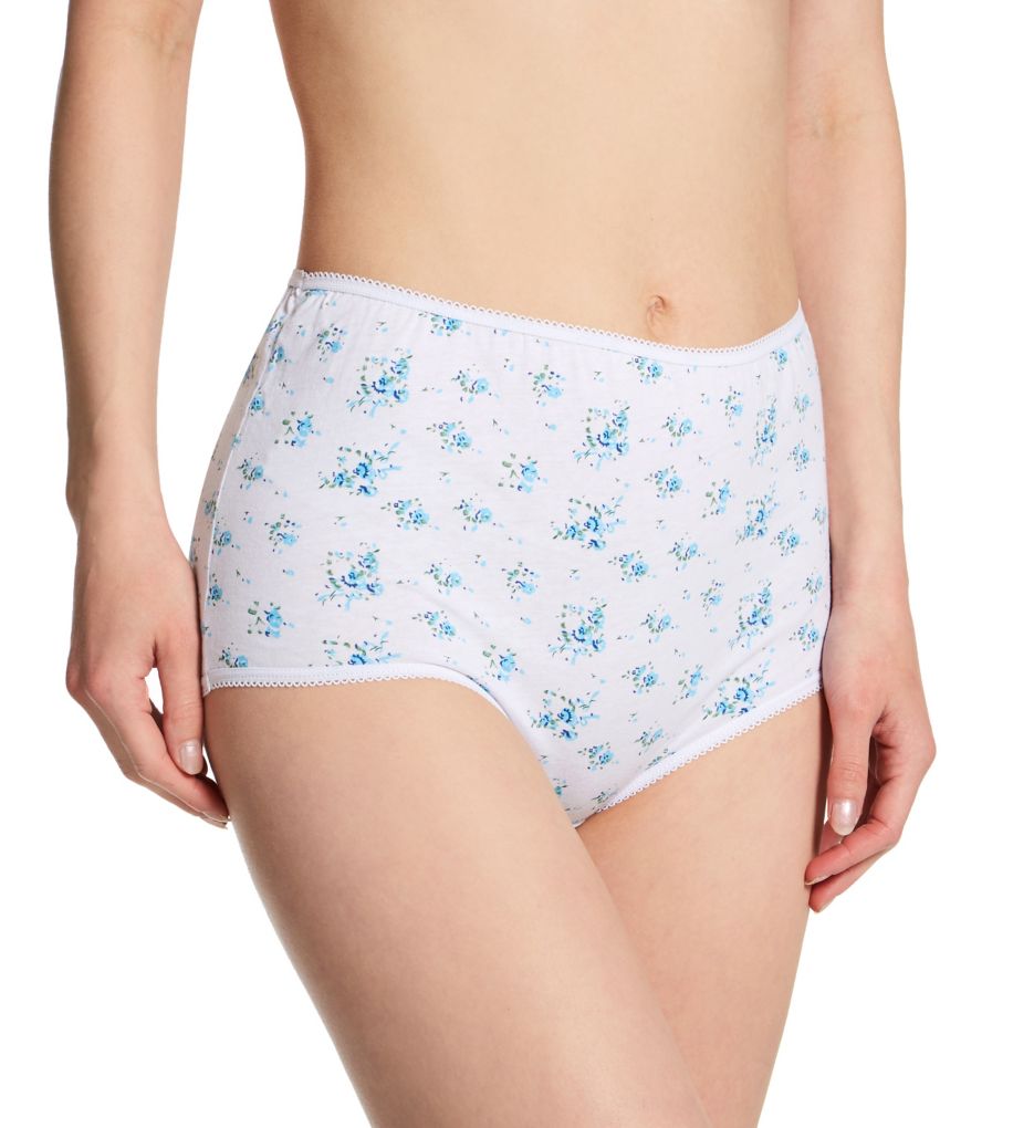 Buy Floral Print Briefs with Lace Waistband