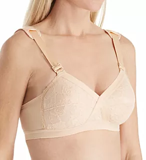 Crisscross Lightly Padded Wireless Bra Beige 50C
