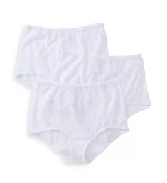 Basic Lace Full Cut Brief Panties - 3 Pack