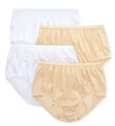 Full Cut Nylon Brief Panty - 4 Pack