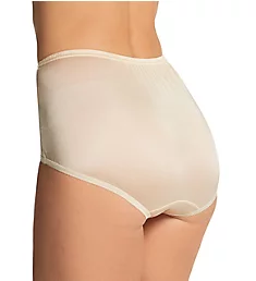 Full Cut Nylon Brief Panty - 4 Pack White/Beige 5