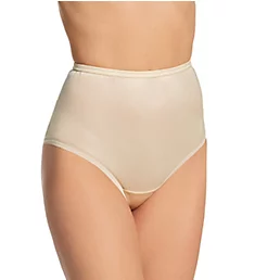Full Cut Nylon Brief Panty - 4 Pack White/Beige 5