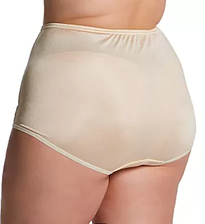 Plus Full Cut Nylon Brief Panty - 4 Pack Assorted 16