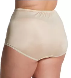 Plus Full Cut Nylon Brief Panty - 4 Pack