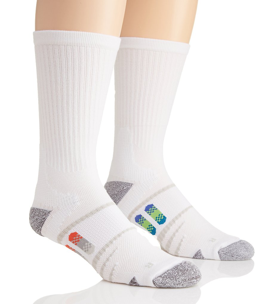 The Comfort Sock 18400202 Anti-Fatigue Crew Socks - 2 Pack (White)
