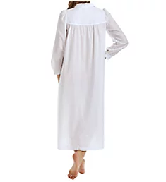 Viridiana Long Sleeve Long Gown White P
