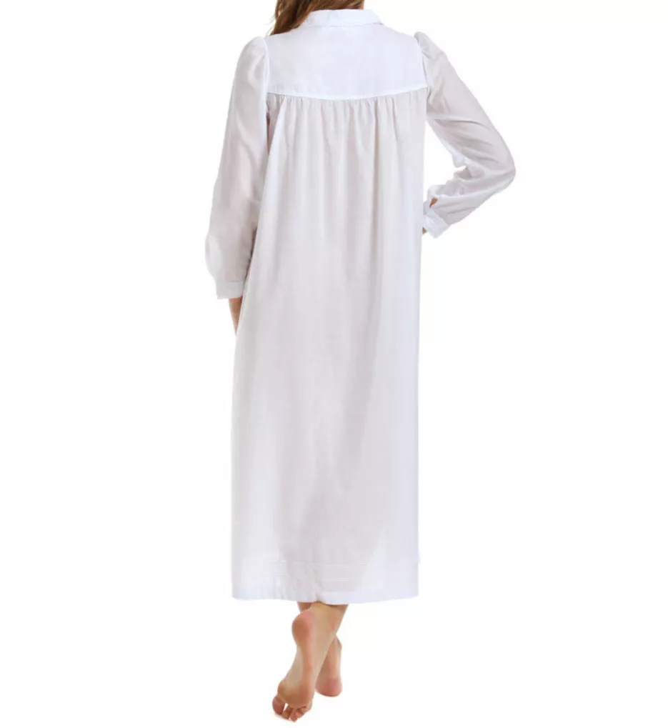 Viridiana Long Sleeve Long Gown White P