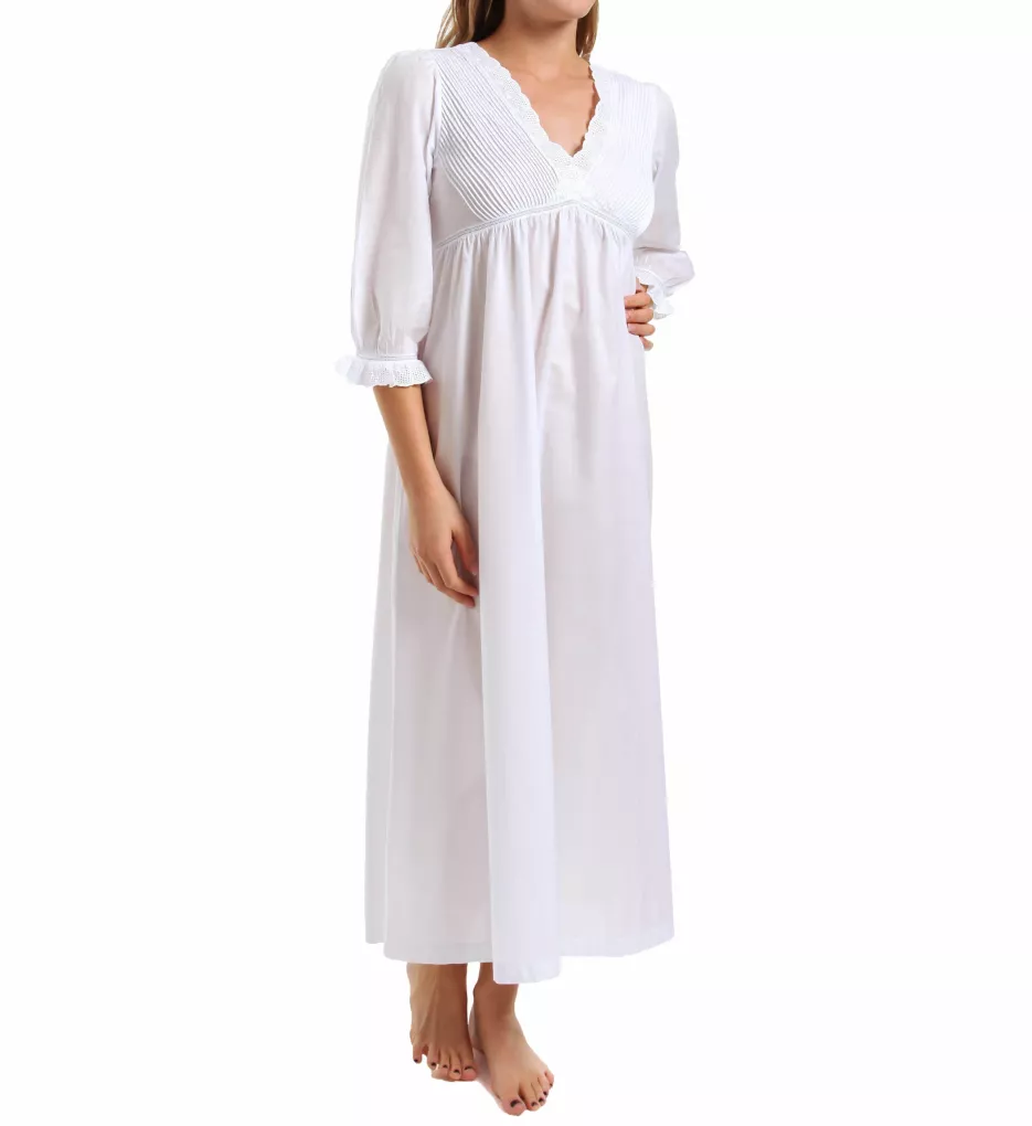 Ibis 3/4 Sleeve Long Gown White M