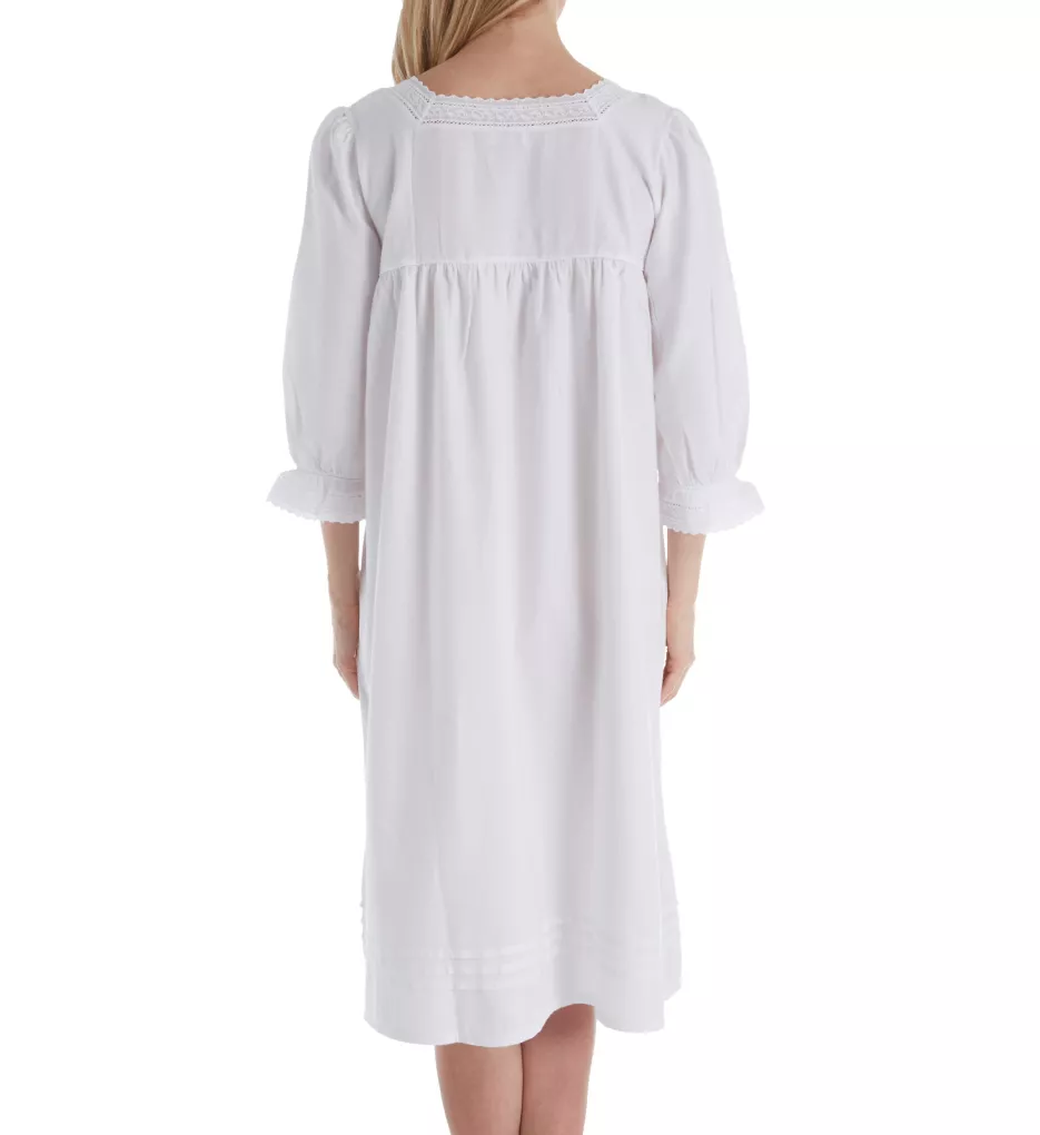 Amarante Fine Brushed Cotton Flannel Gown White P