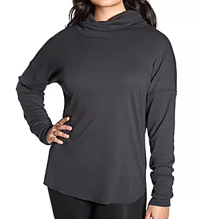 EZ Knit Drop Shoulder Turtleneck Top