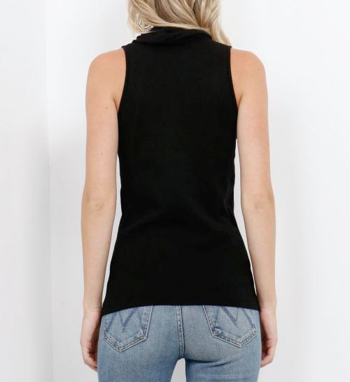 Cotton Sleeveless Cowl Neck Top